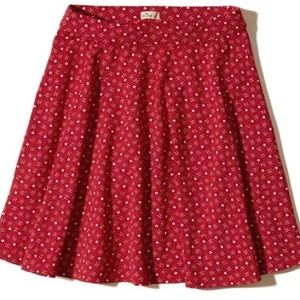 Mini skirt red white stars skater style mini skirt